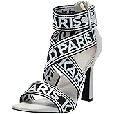 KARL LAGERFELD womens Careliz Evening Strappy Dress Heel With Belt Detail