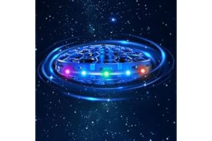 ETPLANET Hand Operated Flying Toy Drone for Kids, 360° Hands Free Motion Sensors Mini Drone with Cool LED Lights, Easy Indoor Small UFO Toy Flying Ball Drone for 6 7 8 9 10+ Year Old Boys and Girls (Blue)