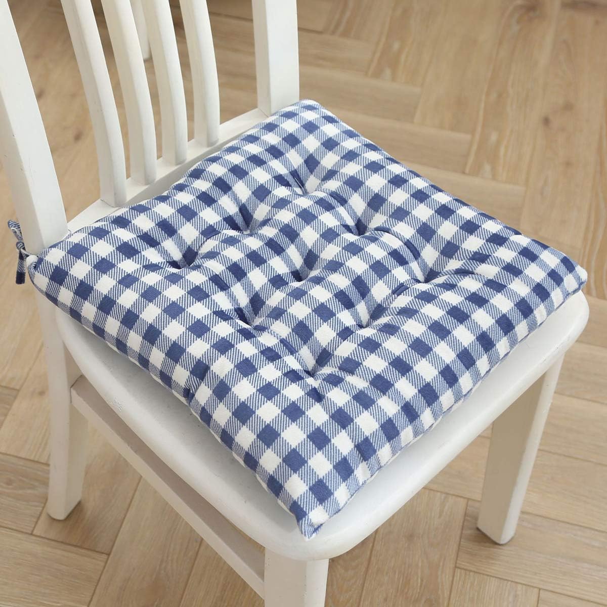 Set of 2 Square Chair Cushions No Slip Dining Chair Pads Durable Fabric
