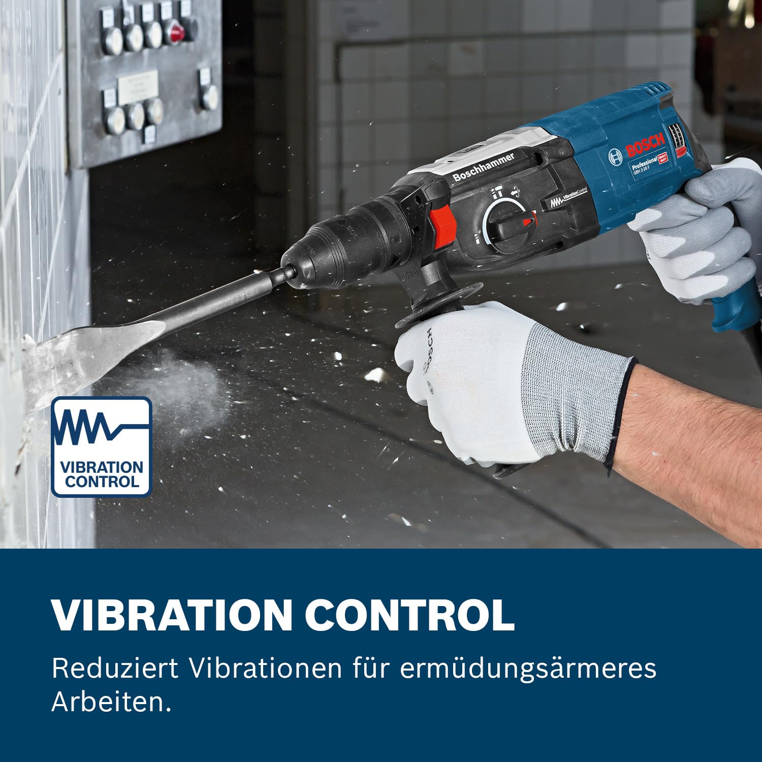 Bosch Professional Bohrhammer GBH 2-28 F (Leistung 880 Watt, Bohr-Ø Beton max: 28 mm, inkl. 6tlg. Bohr-Meißel-Set, SDS-plus, L-Case) - Amazon Exclusive Set Set 5