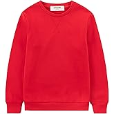 Kid Nation Kids Slouchy Soft Brushed Fleece Casual Basic Crewneck Sweatshirt for Boys or Girls 4-12 Years