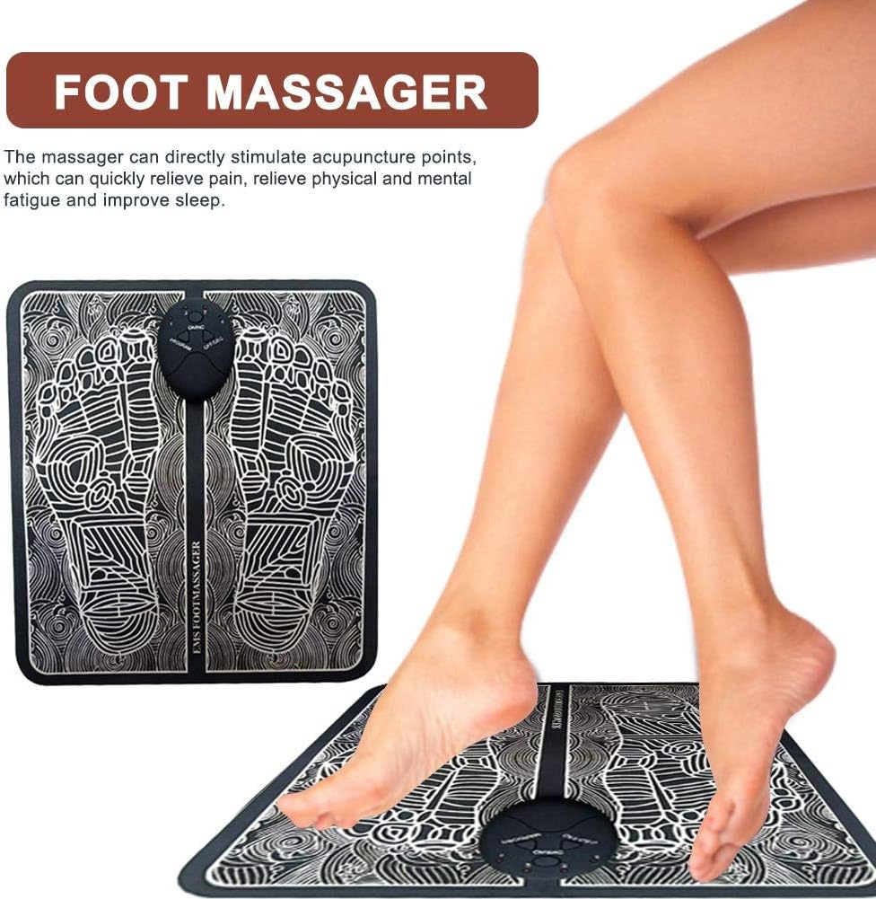 Portable Folding Electric Foot Massager, USB Charging Massager for Pain