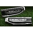 Pair New 6.2L V8 Driver Side Vent Right Left 3D Badge Emblems Replacement for 19-24 GMC Sierra 1500 GM (Chrome Black)