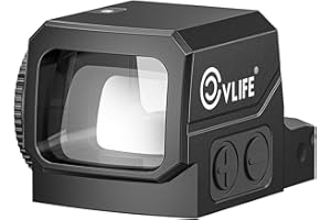 CVLIFE WildHawk Enclosed Auto-Brightness Red/Green Dot Sight for RMS RMSc, Circle & 2MOA Dot Motion Awake Reflex Sight Optic Scope for Compact Pistol, 3500G Shockproof, Adapter for MOS/RMR/Picatinny