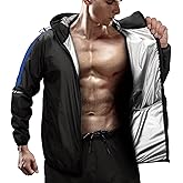 RDX Sauna Suit Weight Loss, REACH OEKO TEX 100 CERTIFIED, Sweat Jacket with Hood, Body Slimming Fitness Workout Men Women