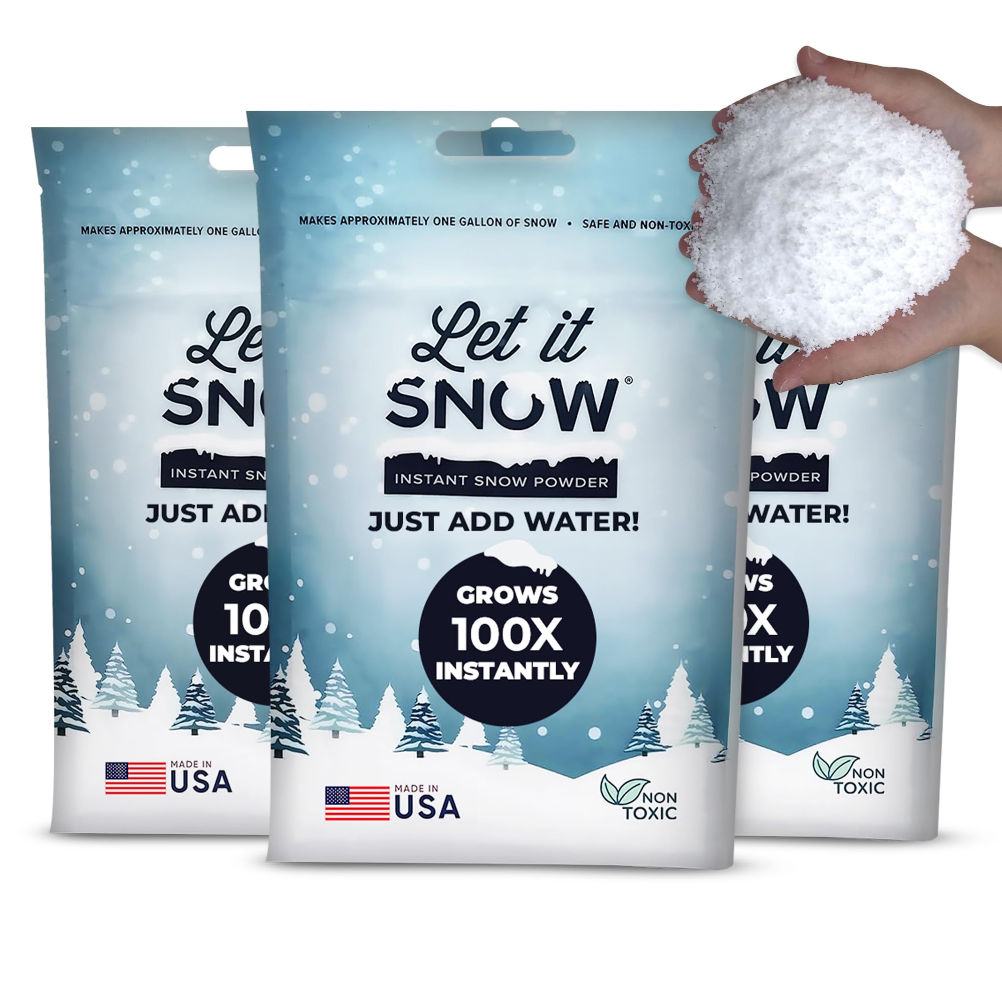 Let it Snow Instant Fake Snow Powder – Made in