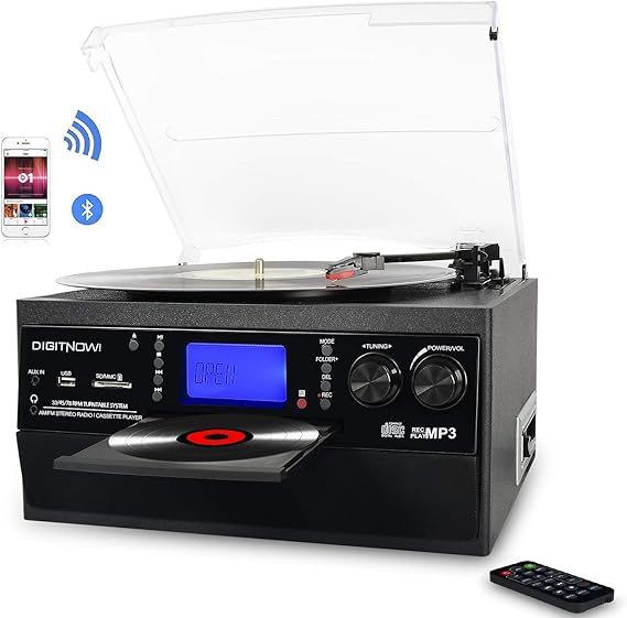 DIGITNOW! Bluetooth Viny Record Player Turntable, CD: Amazon.co.uk ...