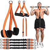 Pull up Assistance Bands, 4 Pull Up Bands 300lbs, Heavy Duty Pull Up Assist Workout Bands for Home Gym Strength Training with Two Footrest, Compatible with Any Pull Up Bars