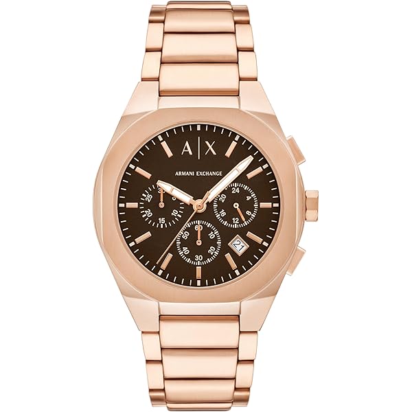 ARMANI EXCHANGE 腕時計 A｜X ARMANI EXCHANGE Women's Square Three-Hand Gold and Black