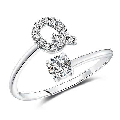 Adjustable Initial Rings for Women A-Z Silver Nigeria Ubuy