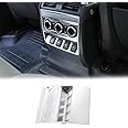 HIRUFAIT Rear Air Vent Control Panel Cover for Land Rover Defender 2020-2023 Accessories, ABS Material Rear Air Condition Adjustment Panel Anti Kick Protective Cover (Sliver)