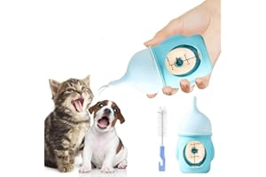 MIOCOLOLY Kitten Milk Bottle, Puppy Bottles for Nursing Pet Feeding for Newborn Kittens Puppies 80ml (Blue)
