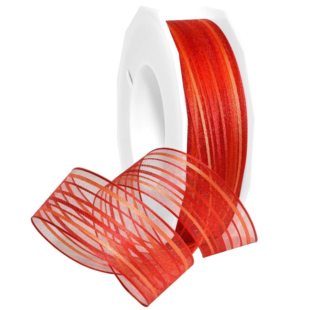 Präsent - Malediven Organza Ribbon Red 20-m-Roll 25 mm width