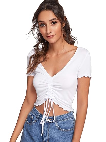 ruched top white