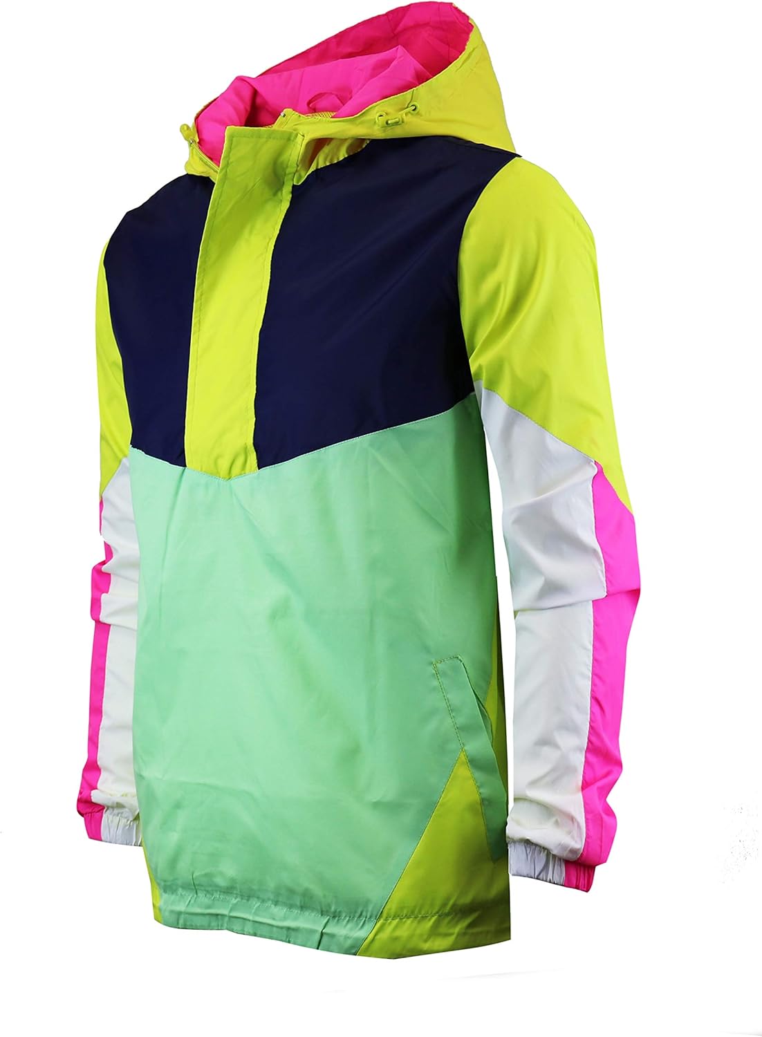 Screenshotbrand Lightweight Hooded Water Resistant Windbreaker - Zip-up Fashion Map Print Rain Jacket at  Men’s Clothing store