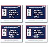 National Mah Jongg League 2025 Mahjong Large Size Cards Four-Pack Bundle - Official Hands and Rules for American Mahjong (Fou
