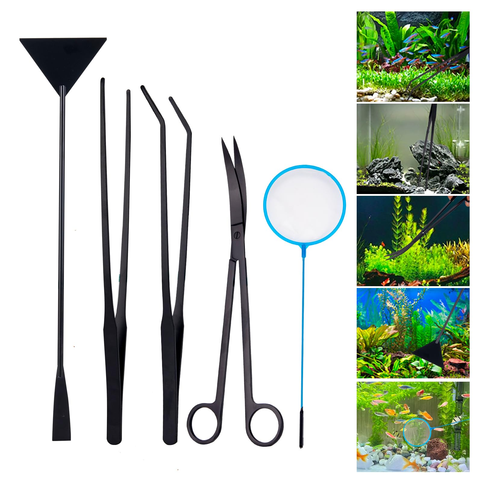 terrarium tools, aquascaping tools, aquarium tweezers, aquarium scissors