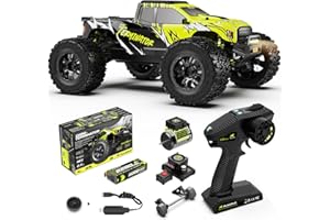 AMORIL 1/10 RTR Brushless Fast RC Cars for Adults,Max 50mph Hobby Electric Off-Road Monster Truck,Waterproof High Speed RC Car 4WD Remote Control Car with 3S Lipo,Green