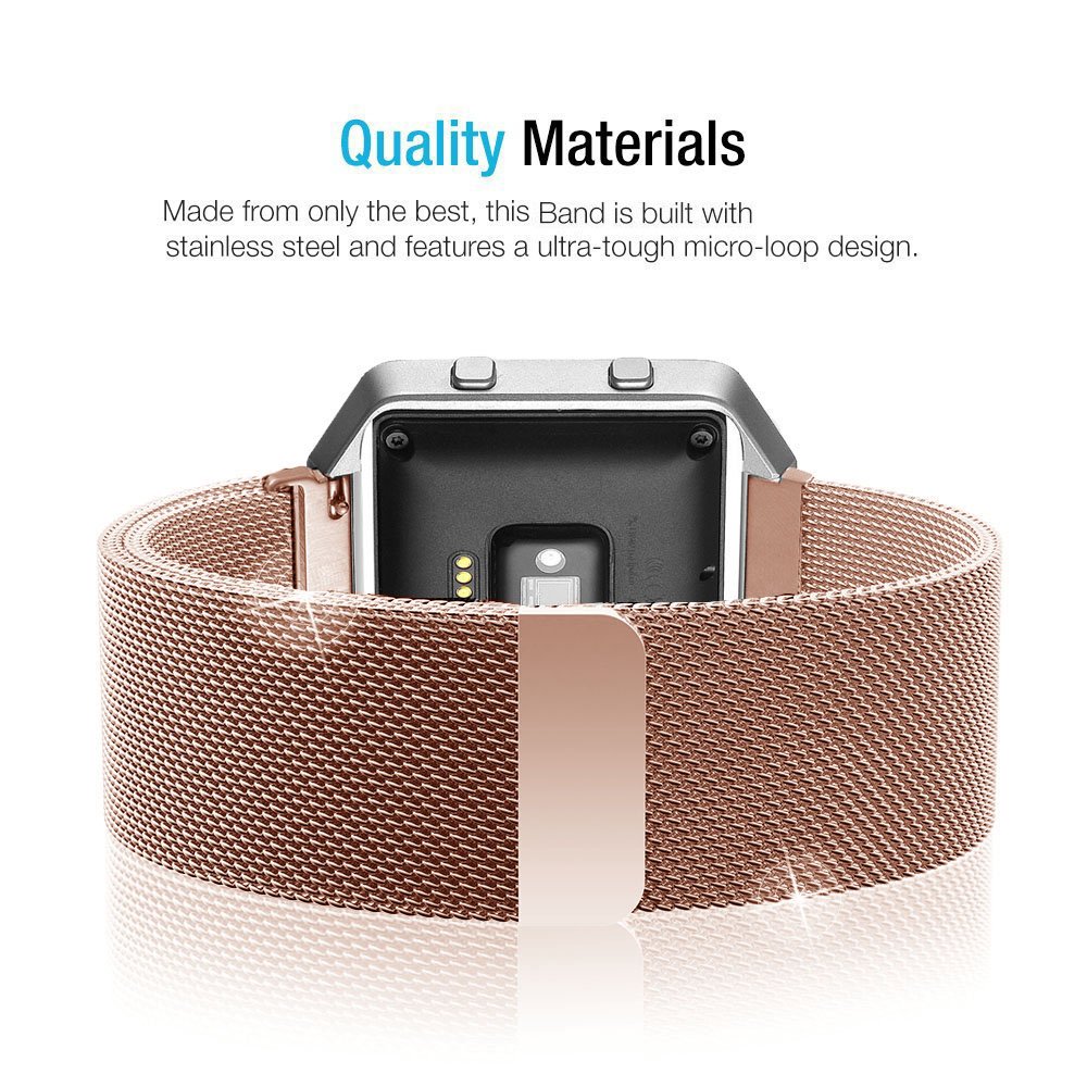 Fitbit Blaze Smart Watch Band Large, Cbin Milanese Loop Stainless Steel