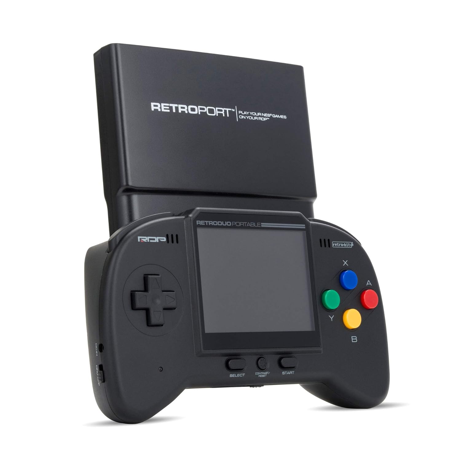 Retro-Bit RDP 2 in 1 Portable Handheld Console System - for NES and SNES Games - Black: Video Games