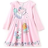Peppa Pig Dress Girls Casual Flowy Dresses for Birthday Party Toddler Girl Size 2-5 Years