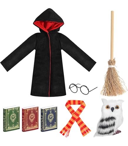 thumbnail image 2 of Bili Wizard Christmas Doll Clothes And Accessory Compatible With Elf ( Wizard Robe And Scarf 2 of 11