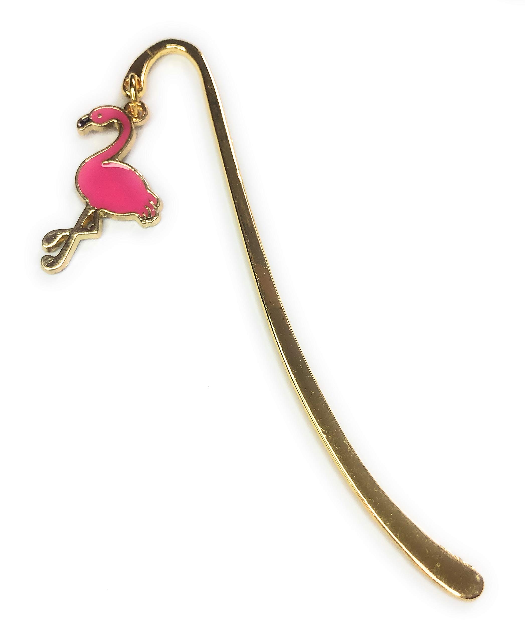 FizzyButton Gifts Flamingo Gold Tone mini Bookmark in Gift Bag