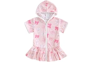 citgeett Toddler Little Girl Swim Cover Up Beach Towel Robe Bathing Suit Cover Ups Swimsuit Summer Baby Beach Essentials