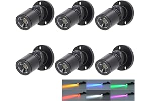 ANYPOWK 5V LED Mini Spotlights Colorful - Dimmable 1.5W 150lm Tiny Spotlights for Displays with Wireless Dimmer - Pack of 6