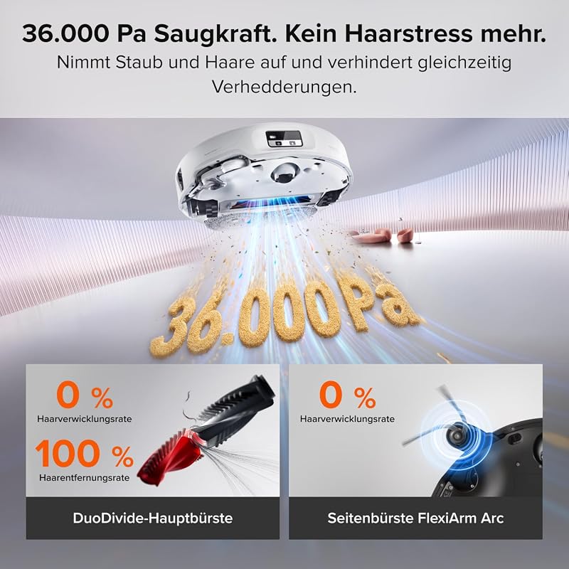 Saros 20 Neo Saugroboter mit Wischfunktion, 36.000 Pa Saugkraft