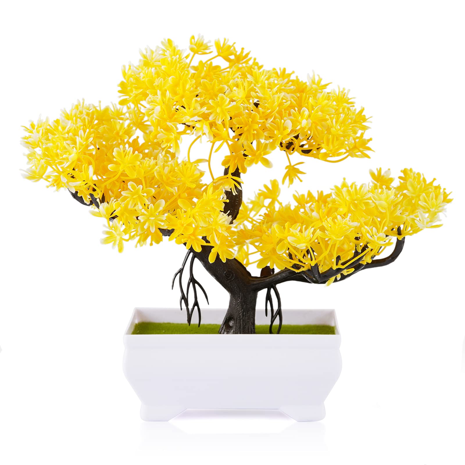 Frjjthchy Mini Artificial Bonsai Tree Plants with