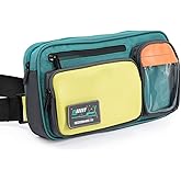 Geekshare Large Capacity Multifunctional Switch/Switch OLED Travel Carrying Case-Color Contrast Laser Messenger Bag Compatible with Nintendo Switch-Portable Storage Bag for Switch & Game Accessories