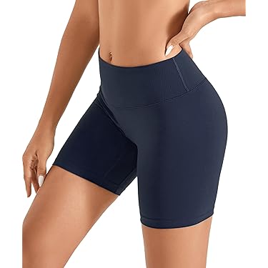 Womens High Elastic Seamless Tummy Yoga Shorts Wide - View #3