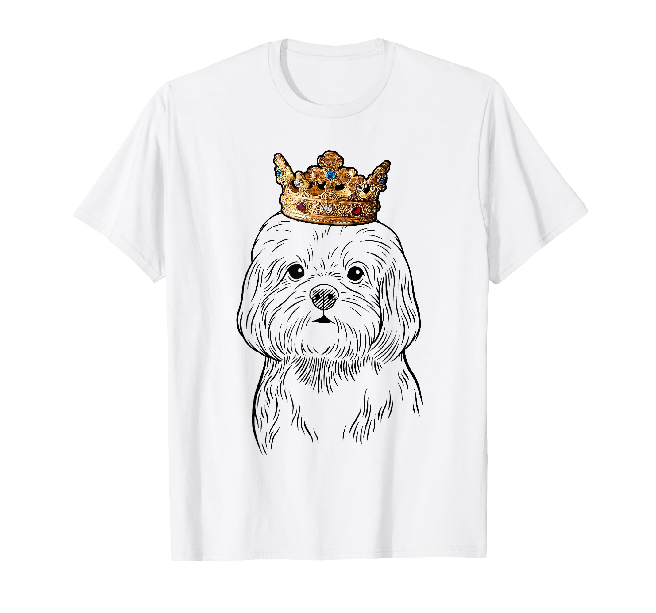 Peekapoo Dog Wearing Crown T-Shirt