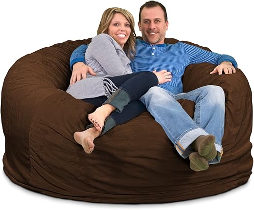 Bean Bags Home Kitchen 4000 Brown Fur Double Stitched Seams Durable Inner Liner Ultimate Sack Bean Bag Chairs In Multiple Sizes And Colors Giant Foam Filled Furniture Machine Washable Covers