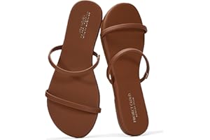 Project Cloud Summer Sandals for Women 2025 - Memory Foam Insole and Vegan Leather Beach Flip Flops for Women - Non Slip and Lightweight Double Strap Womens Sandals (Transition)