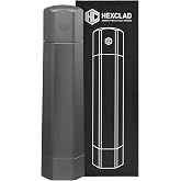 HexClad HexMill Salt Grinder, Aluminum Gray, Adjustable 10 Grind Settings | Professional Grade Heavy-Duty, Refillable