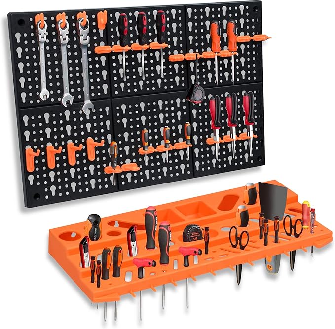 Sistema de almacenamiento de pared 960 x 540 mm, soportes de