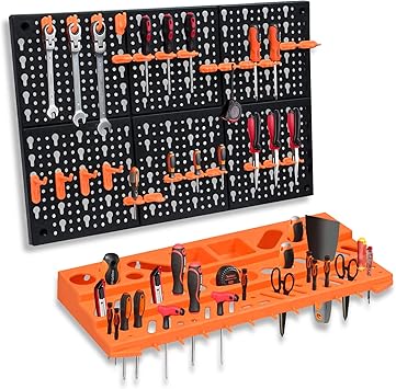 Sistema de almacenamiento de pared 960 x 540 mm, soportes de