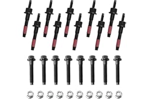 03309 Exhaust Manifold Studs, Bolts & Nuts Hardware Kit Compatible with Jeep Chrysler Dodge Ram 5.7L 6.2L 6.4L V8 Engine Left