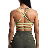 Aoxjox Women's Workout Sports Bras Fitness Amor Low Impact Bra Yoga Crop Tank