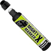 Mighty Marker PM-37 Industrial Dauber Paint Marker - 18mm Wide Tip for Metal, Glass &amp; Non-Porous Surfaces - Xylene Free, 45ml Capacity - Black
