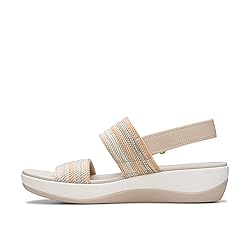 Clarks Women's Arla Stroll Flat Sandal, Beige
