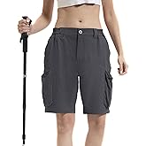 NATUVENIX Stretch Women's Hiking Shorts Quick Dry Cargo Casual Shorts Women Lightweight Travel Golf Shorts