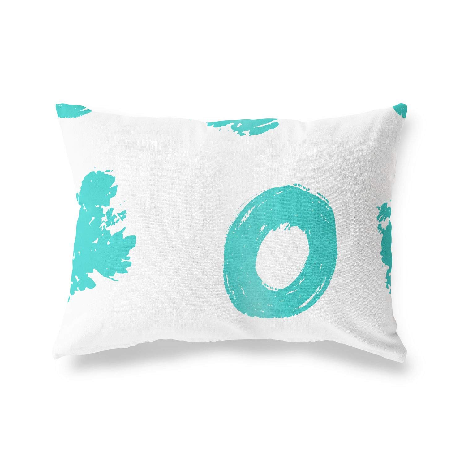 BonaMaison Decorative Cushion Cover, Turquoise-White Throw Pillow Covers, Home Decorative Pillowcases for Livingroom, Sofa, Bedroom, Size: 45X60 Cm - Designed and Manufactured in Turkey