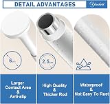 Yeabett Extendable Curtain Poles 48-190.5cm, No Drilling, White view 4