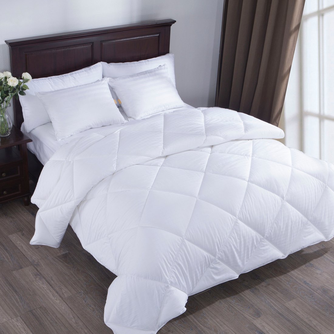 PUREDOWN Down Alternative Comforter, Duvet Insert, 450 Thread Count