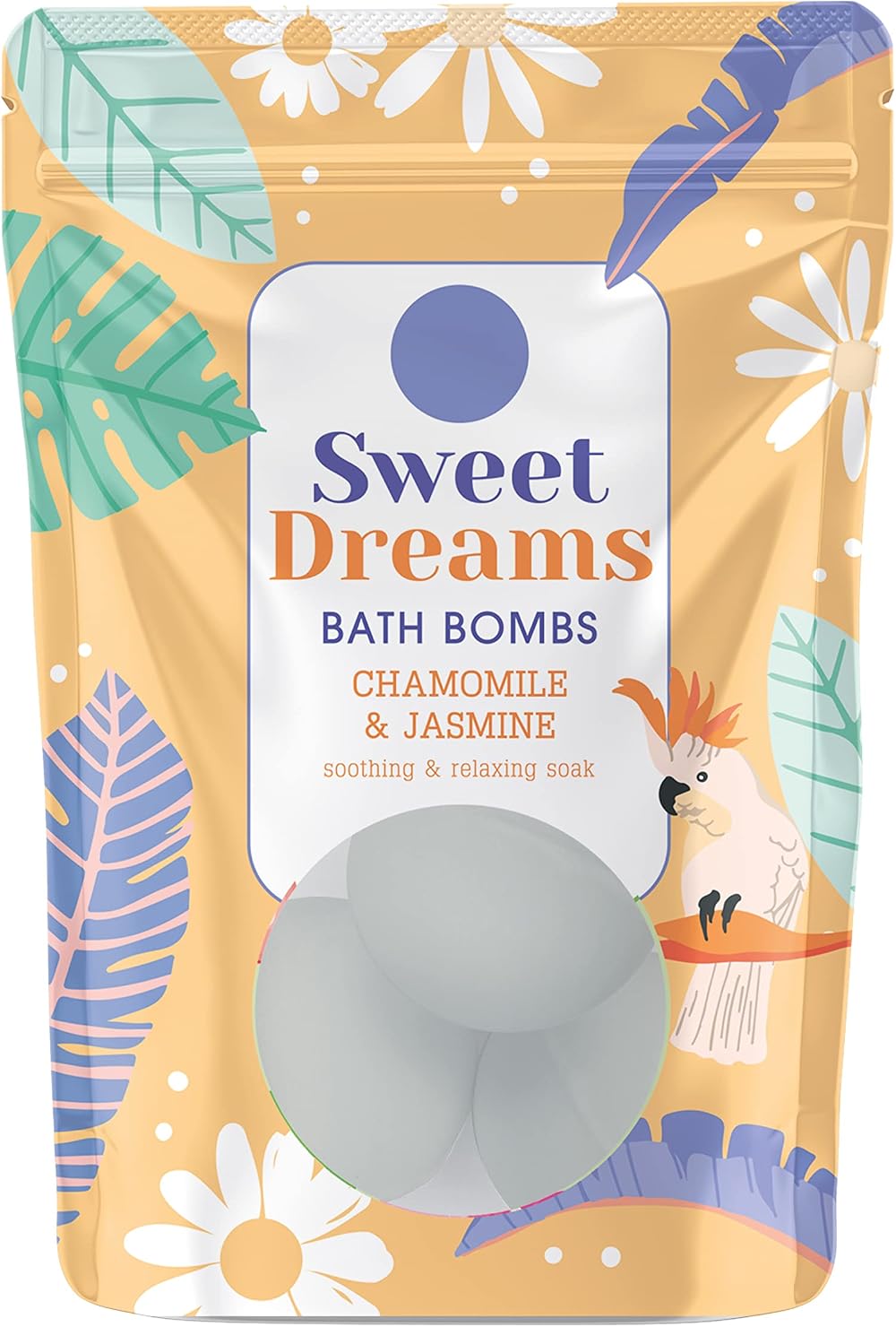 ELYSIUM SPA Chamomile & Jasmine Bath Bombs Soothing Relaxing Spa Fizzer
