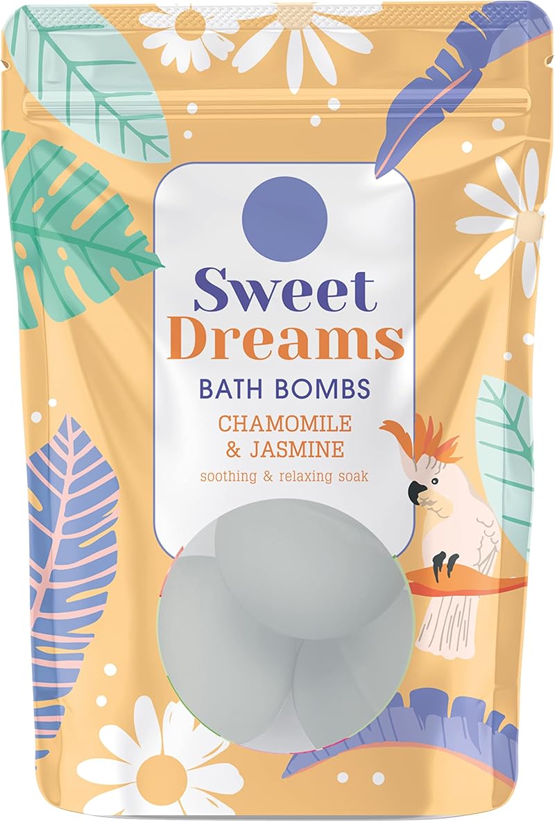 ELYSIUM SPA Chamomile & Jasmine Bath Bombs Soothing Relaxing Spa Fizzer