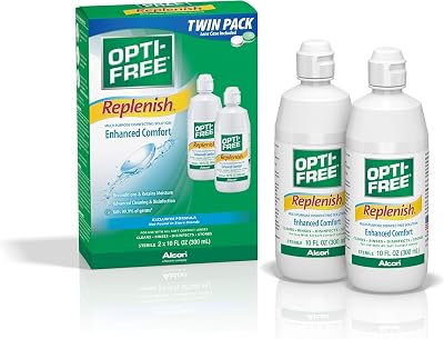 OPTI-FREE Replenish Twin Pack 10 oz Contact Lens Solution with Case